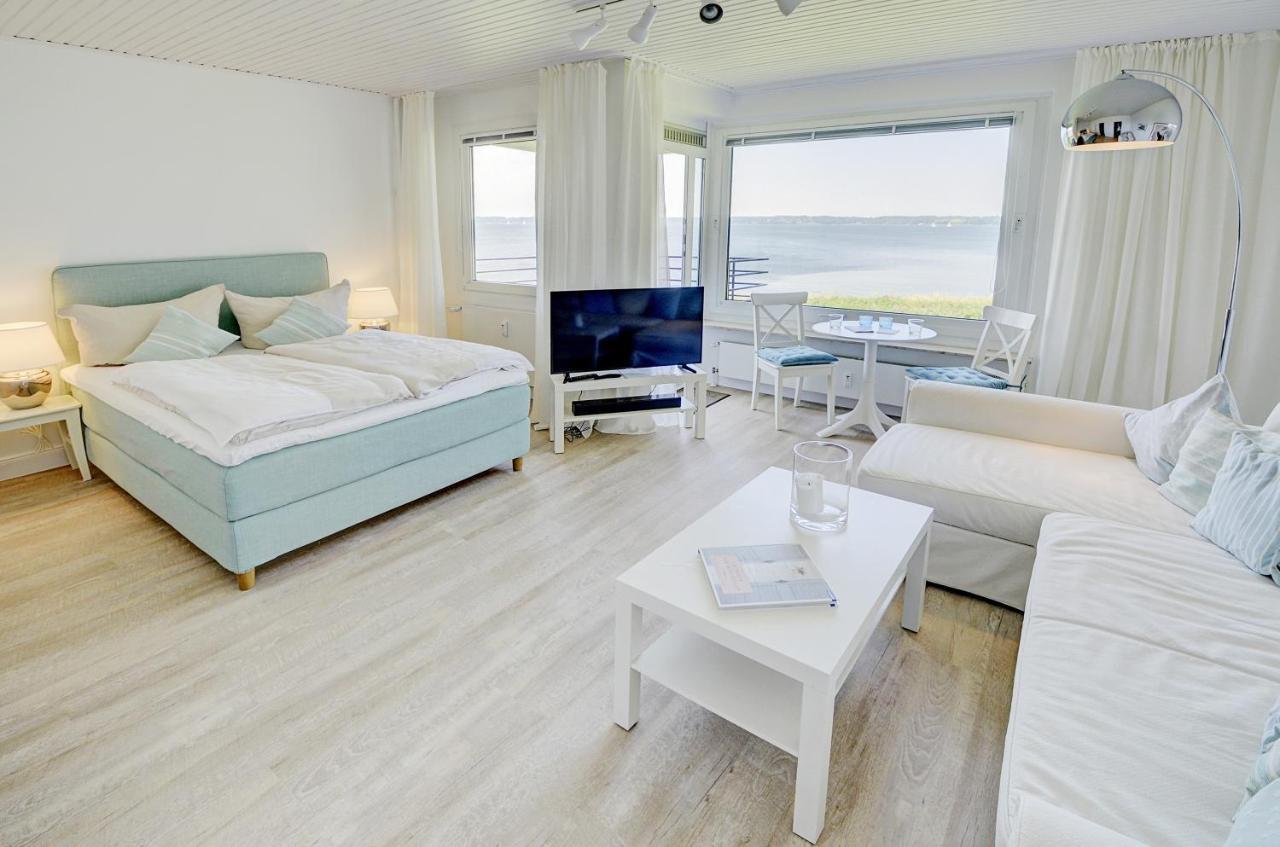 Fewo1846 - Fjordview - Komfortables Studioapartment Mit Balkon Und Meerblick Γκλύξμπουργκ Εξωτερικό φωτογραφία